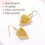 FindChic Vintage Indian Earrings for Women Ethnic Antique Carving Hollow Out Patterned Heart/Chili/Waterdrop/Moon Dangle Earrings for Girls, with Jewelry Box