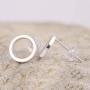 18K Gold Circle Stud Earrings 10MM Small Round Hoop Post Stud for Women Minimalist Jewelry Unisex
