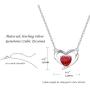 FANCIME Birthstone Necklace for Women Created Aquamarine Necklace in Sterling Silver Heart Necklace Fine Jewelry 16''+2''