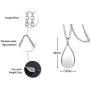 Jude Jewelers Stainless Steel Wate Drop Tear Shaped Memorial Keepsake Cremation Ash Urn Pendant Necklace