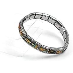 Silver plated Catholic Saints Stretch Wrist Bangle Bracelets with Assorted Color Images of Saints, Jesus and Mary, Stretchable Bracelet I Catholic Gifts Religious unisex bracelet with saints.