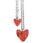 Tingle Red Opal Heart Necklace Pendant Sterling Silver Fine Jewelry For Women Fire Opal Pendant Necklace 925 Sterling Silver Heart Pendant Necklace For Girls