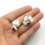 Funny Popcorn Fried Chicken Food Drop Earrings For Women Girl DIY Handmade Creative Unique Dangle Earrings Jewelry