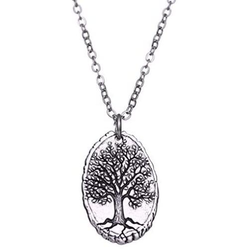 VASSAGO 3D Engraved Vintage Nordic Myth Tree of Life Yggdrasil World Tree Pendant Viking Amulet Necklace