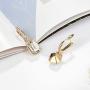 Swarovski Crystal Octagon Leverback Drop Earrings for Women 14K Gold Plated Hypoallergenic Jewelry