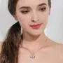 EVER FAITH 925 Sterling Silver CZ Simple''I Love You to the Moon and Back'' Heart Pendant Necklace