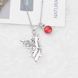WSNANG Phoenix Rising Rebirth Jewelry Phoenix Necklace Inspirational Phoenix Gift for Phoenix Lovers Graduates Gifts