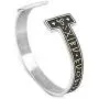 GUNGNEER Viking Mens Rune Cuff Bracelet Stainless Steel, Vikings Torc Bangle for Men, Adjustable, Bonus 2X Rune Bead & Gift Box
