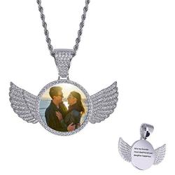 GUCY Hip Hop Jewelry Picture Pendant Necklace for Women Men Personalized Custom Photo Pendant Necklace