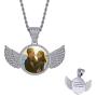 GUCY Hip Hop Jewelry Picture Pendant Necklace for Women Men Personalized Custom Photo Pendant Necklace