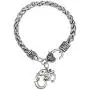 VASSAGO Vintage Amulet Ganesh Hindu Elephant God of Success Om Ohm Pendant Wheat Chain Bracelet for Women&Men
