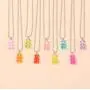 YIZHEN Cute Gummy Bears Necklace and Earring Cartoon Animal Jewelry for Women Girls