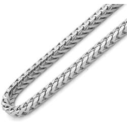 Sterling Silver Italian 2.5mm Solid Franco Square Box Link 925 Sterling Silver -Made in Italy