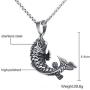 PAMTIER Unisex Vintage Lucky Sign Chinese Koi Carp Amulet Pendant Necklace