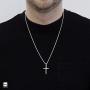 Amberta Unisex 925 Sterling Silver Cross Pendant
