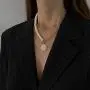 FFJGO Paper Clip Necklace Freshwater Cultured Pearls Vintage Chunky Link Chain Mosaic Irregular Coin Pendant 14K Gold Fashion Retro Charm Valentine Jewelry for Women Girls FFJGO Paper Clip Necklace Freshwater Cultured Pearls Vintage Chunky Link Chain Mosaic Irregular Coin Pendant 14K Gold Fashion Retro Charm Valentine Jewelry for Women Girls
