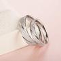 FANCIME Highlights 925 Sterling Silver Wedding Band Couples Ring For Men Women Sets Promise Ring for Couples, Women SIZE 4.5