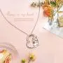 FLYOW S925 Sterling Silver Always in My Heart Dog Pendant Necklace for Women Teen Girl with Dog Gift For Her