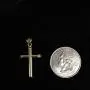 Ioka - 14K Yellow Gold Classic Tube Cross Religious Polished Charm Pendant For Chain Ioka - 14K Yellow Gold Classic Tube Cross Religious Polished Charm Pendant For Chain