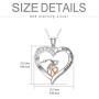 Mom Gifts for Mothers Day Mama and Baby Bear Elephant Necklace for Women 925 Sterling Silver Heart Mother Daughter Pendant Necklace