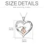 Mom Gifts for Mothers Day Mama and Baby Bear Elephant Necklace for Women 925 Sterling Silver Heart Mother Daughter Pendant Necklace