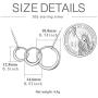 Personalized Gift for Mom, Daugther Grandmother-Sterling Silver Infinity 2-3 Interlocking Circles Pendant Necklace,16 Inch Choker Chain for Women Girls
