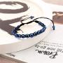 MISS RIGHT Evil Eye Nazar Amulet Ojo Protection Bracelet Necklace Turco Kabbalah Good Luck Bolo Cord Bracelet Dainty Lucky Beaded Charm Pendant Necklace for Women Men Girls