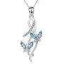 AOBOCO 925 Sterling Silver Butterfly Series Necklace, Fine Jewelry Gifts for Mothers Day AOBOCO 925 Sterling Silver Butterfly Series Necklace, Fine Jewelry Gifts for Mothers Day