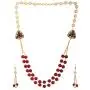 Efulgenz Muti Layered Indian Bollywood Kundan Red Faux Ruby Pearl Beaded Bridal Necklace Earrings Wedding Jewelry Set Efulgenz Muti Layered Indian Bollywood Kundan Red Faux Ruby Pearl Beaded Bridal Necklace Earrings Wedding Jewelry Set