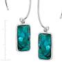 Silpada Oasis Compressed Turquoise Wire Drop Earrings in Sterling Silver