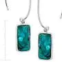 Silpada Oasis Compressed Turquoise Wire Drop Earrings in Sterling Silver