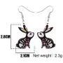 WEVENI Acrylic Halloween Bunny Hare Paper Cutting Rabbit Earrings Dangle Drop Pet Jewelry For Women Girls Gift WEVENI Acrylic Halloween Bunny Hare Paper Cutting Rabbit Earrings Dangle Drop Pet Jewelry For Women Girls Gift