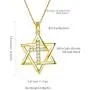 Aurora Tears 925 Sterling Silver David Star Necklace Magen Star of David Isreal Jewish Pendant Men Women Fashion Jewelry