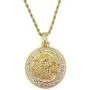 Moca Jewelry Hip-Hop Wolf Head Pendant Stainless Steel Chain Rhinestone Crystal Necklace for Men Women Moca Jewelry Hip-Hop Wolf Head Pendant Stainless Steel Chain Rhinestone Crystal Necklace for Men Women