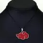 4Pack Cartoon Naruto Akatsuki Necklaces Itachi Uchiha Metal Cosplay Necklaces Pendant Ring