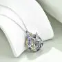 Hummingbird Necklace Gifts for Women Sterling Silver Bird Pendant Necklace with Blue/Purple Crystal Jewelry for Girls
