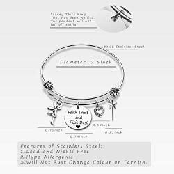 G-Ahora Womens Tinkerbell Jewerly Faith Trust and Pixie Dust Charm Bracelet Tinkerbell Bracelet