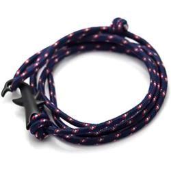 Heavstjer Fashion Plated Black Alloy Shark Tail Hook Colorful Rope Link Bracelet