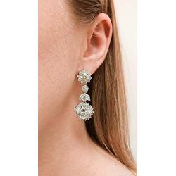 SWEETV Elegant Silver Wedding Bridal Earrings for brides,bridesmaid- Cubic Zirconia Crystal Dangle Earrings for Womens Party Prom Pageant