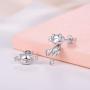 925 Silver Cute Pig/Panda Bear/Dog/Cat Earrings Stud Solid Sterling Jewelry'' Kiss me Hug Me'' 3D Kitten Earring