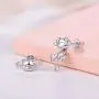 925 Silver Cute Pig/Panda Bear/Dog/Cat Earrings Stud Solid Sterling Jewelry'' Kiss me Hug Me'' 3D Kitten Earring