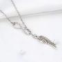 KUIYAI Memorial Infinity Angel Wing Necklace Family Remembrance Gift Godchild Gift