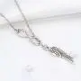 KUIYAI Memorial Infinity Angel Wing Necklace Family Remembrance Gift Godchild Gift KUIYAI Memorial Infinity Angel Wing Necklace Family Remembrance Gift Godchild Gift