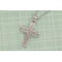 Dazzlingrock Collection 0.35 Carat (ctw) 10K Gold Round Diamond Ladies Cross Pendant 1/3 (Silver Chain Included)