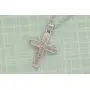 Dazzlingrock Collection 0.35 Carat (ctw) 10K Gold Round Diamond Ladies Cross Pendant 1/3 (Silver Chain Included) Dazzlingrock Collection 0.35 Carat (ctw) 10K Gold Round Diamond Ladies Cross Pendant 1/3 (Silver Chain Included)