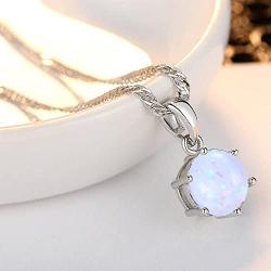 YAZILIND Wedding Party Jewelry Opal Pendant Necklace Gift for Women Girls