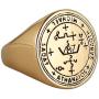 HZMAN Stainless Steel Sigil of Guardian Archangel Michael Talisman Ring