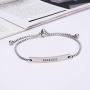 Dainty Personalized Faith Bracelet - FEARLESS - Positive Inspirational Quotes Adjustable Cuff Jewelry For Women, Ideal Gift For Sisters, Niece, Granddaughter, Female friends