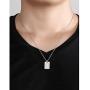 Dawapara Hebrew Aaronic Blessing Necklace Messianic Jewish Yeshua Symbol Dog Tag Pendant Jewelry for Mens Women