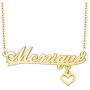 CLY Jewelry Customized Heart Pendant Custom Jewelry for Her Personalized Monique Name Necklace